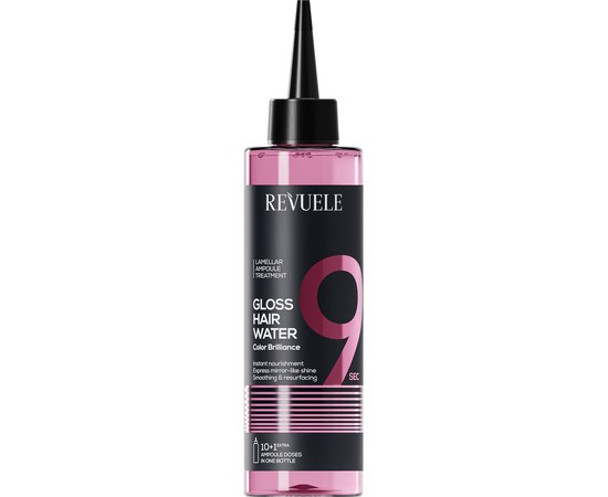 Зображення  Рідкий кондиціонер REVUELE Gloss Hair Water Hydra Detangling Color Brilliance для фарбованого волосся, 220 мл