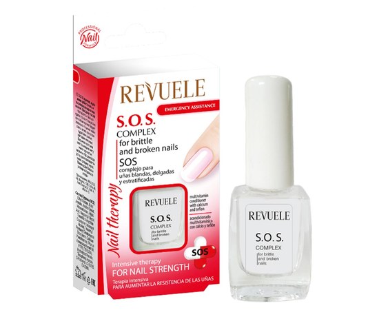 Изображение  SOS-Комплекс REVUELE для ломких и сломанных ногтей Nail Therapy, 10 мл