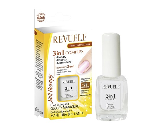 Изображение  Комплекс для ногтей REVUELE Nail Therapy 3 в 1, 10 мл