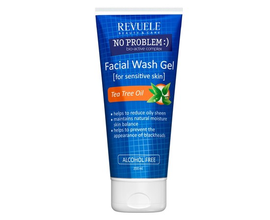 Изображение  Gel for washing REVUELE No Problem against acne and black spots with tea tree oil, 200 ml