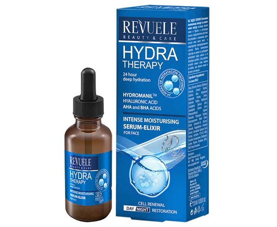 Зображення  Сироватка-еліксир REVUELE Hydra Therapy Intense, 25 мл
