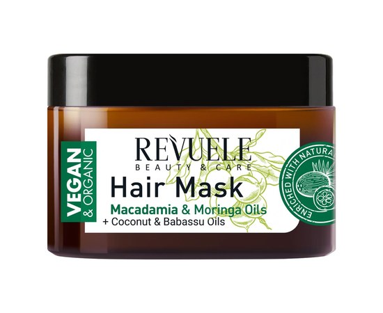 Зображення  Маска для волосся REVUELE Vegan&Organic, 360 мл