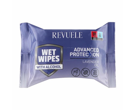 Изображение  Wet wipes REVUELE Improved protection Lavender oil, 20 pcs