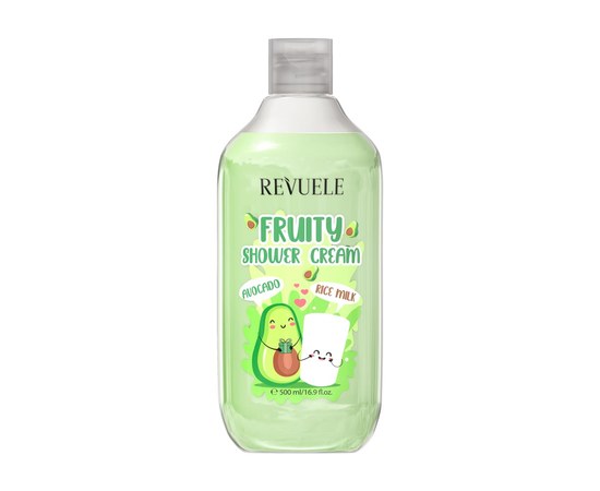 Изображение  REVUELE Fruity Shower Cream with Avocado and Rice Milk, 500 ml