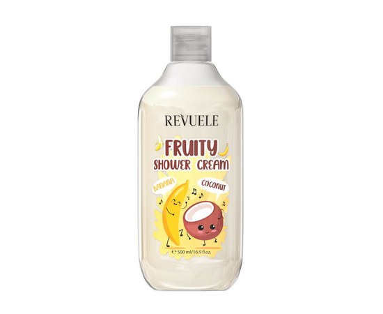 Изображение  Крем для душа REVUELE Fruity Shower Cream с кокосом и бананом, 500 мл