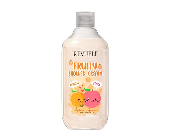 Изображение  Крем для душа REVUELE Fruity Shower Cream с персиком и абрикосой, 500 мл