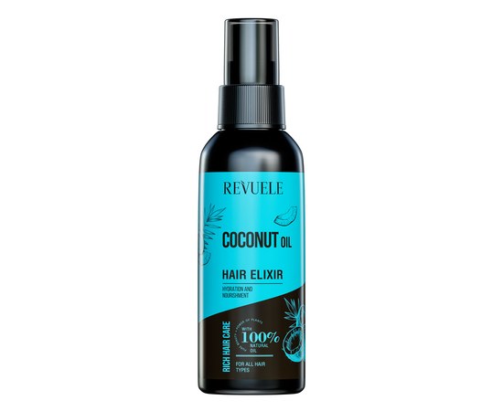 Изображение  Hair elixir REVUELE HAIR CARE with coconut oil, 120 ml