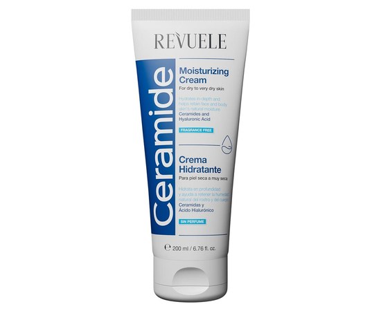 Изображение  Cream for face and body REVUELE Ceramide moisturizing with ceramides, 200 ml