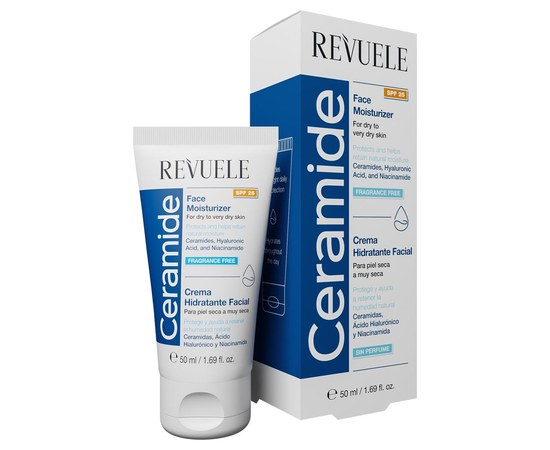 Изображение  Face cream REVUELE Ceramide moisturizing with ceramides spf 25, 50 ml