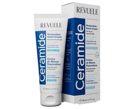 Изображение  Hand cream REVUELE Ceramide regenerating with ceramides, 80 ml