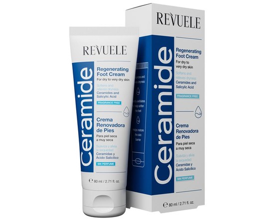 Изображение  Foot cream REVUELE Ceramide regenerating with ceramides, 80 ml
