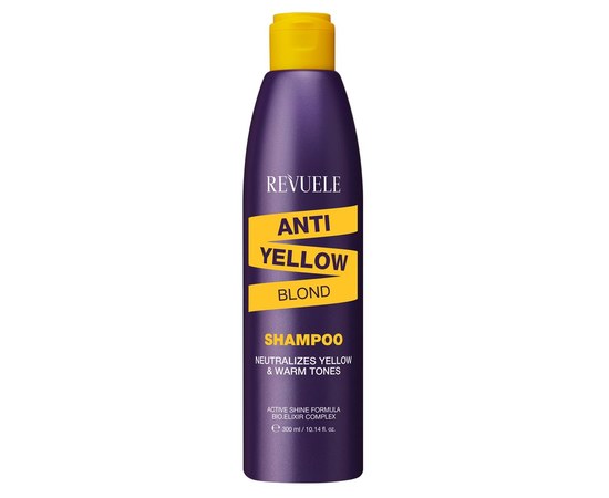 Зображення  Шампунь для світлого волосся REVUELE Anty-Yellow Blond з антижовтим ефектом, 300 мл