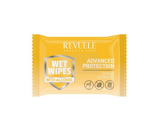 Изображение  Wet wipes REVUELE Improved protection Citrus extract, 20 pcs
