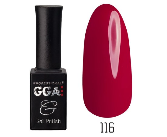 Зображення  Гель-лак для нігтів GGA Professional 10 мл, № 116 Honeysuckle (Бордовий), Цвет №: 116