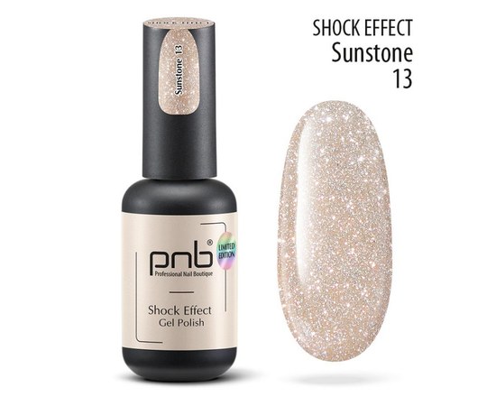 Изображение  Gel Polish PNB Shock Effect 8 ml, Sunstone 13, Color No.: 13