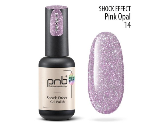 Изображение  Gel polish PNB Shock Effect 8 ml, Pink Opal 14, Color No.: 14
