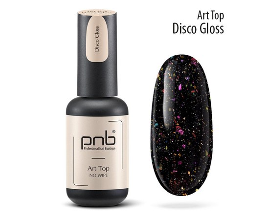 Изображение  Top without a sticky layer PNB Art Top, Disco Gloss, No wipe, 8 ml