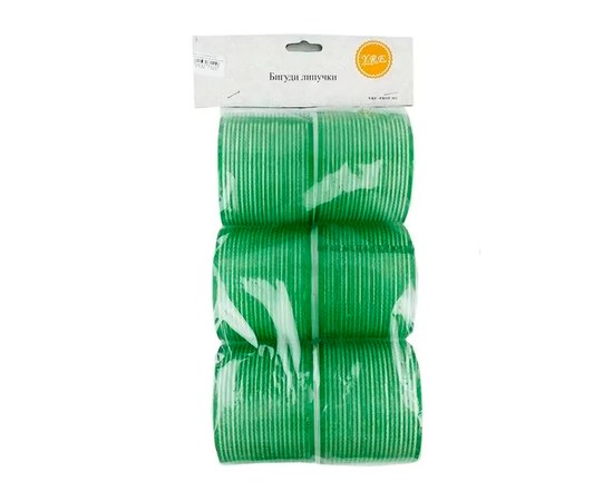 Изображение  Velcro curlers YRE 78 mm green 6 pcs