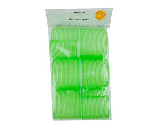 Изображение  Velcro curlers YRE 78 mm light green 6 pcs