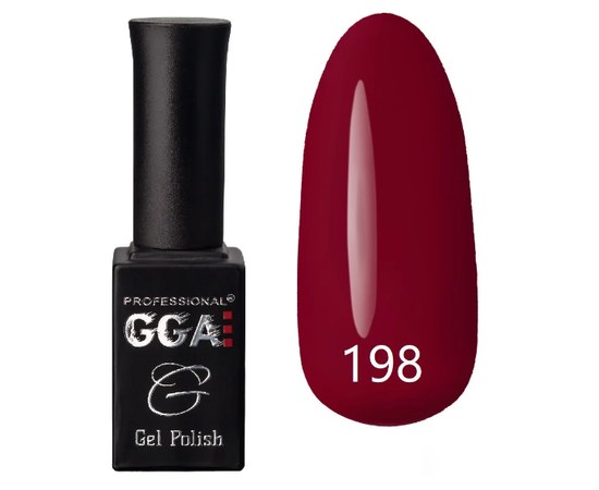 Изображение  Gel polish for nails GGA Professional 10 ml, No. 198, Color No.: 198