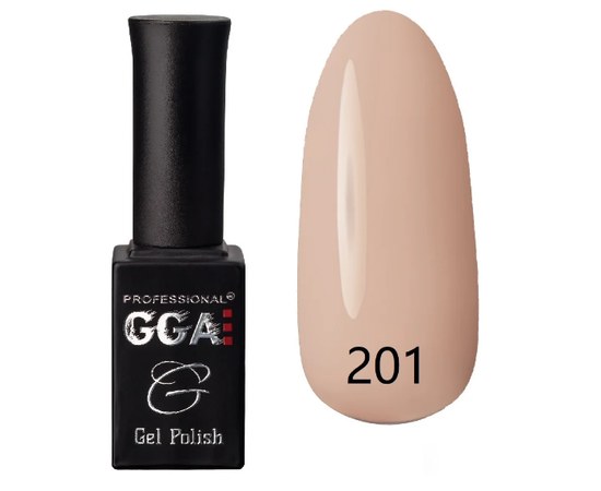 Изображение  Gel polish for nails GGA Professional 10 ml, No. 201, Color No.: 201