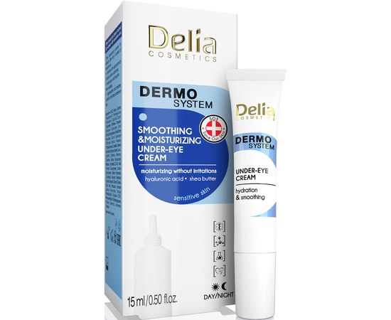 Изображение  Delia Dermo System Smoothing & Moisturizing Under-Eye Cream, 15 ml