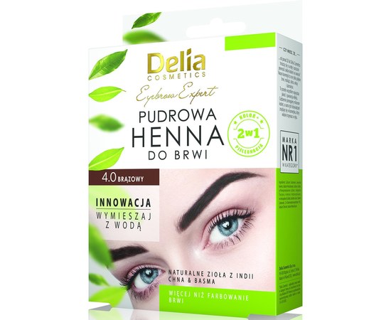 Изображение  Henna for eyebrows Delia Cosmetics Brown, 4 ml