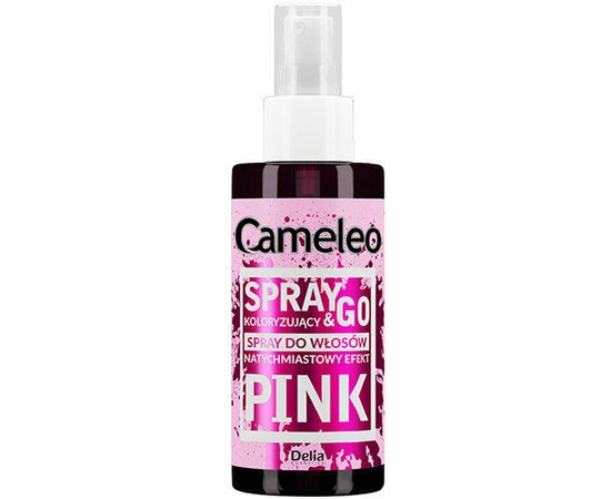 Зображення  Відтінковий спрей для волосся Delia Cameleo Spray&Go Рожевий, 150 мл, Об'єм (мл, г): 150, Цвет №: Розовый