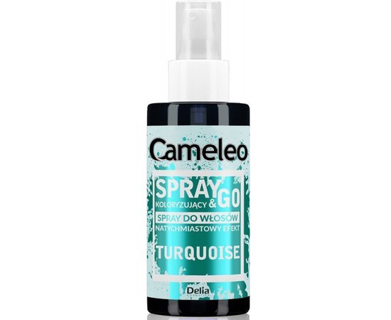 Изображение  Tint hair spray Delia Cameleo Spray&Go Turquoise, 150 ml, Volume (ml, g): 150, Color No.: turquoise