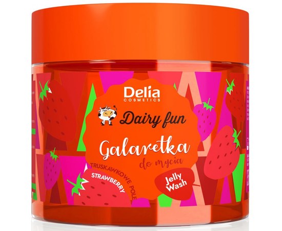 Изображение  Delia Dairy Fun Body Wash Jelly Strawberry, 350 ml