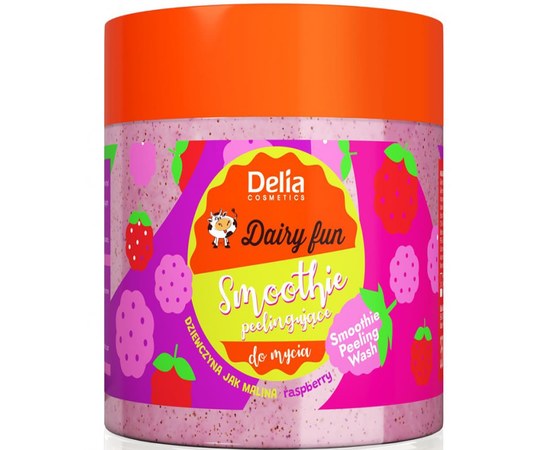 Изображение  Delia Dairy Fun Peeling Shower Gel Raspberry, 350 ml