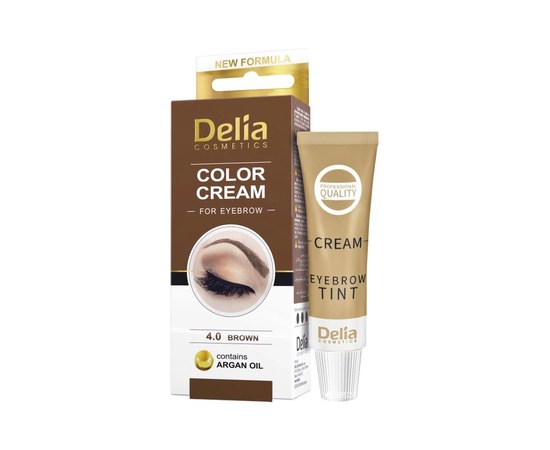 Изображение  Eyebrow cream-paint Delia Eyebrow Expert 4.0 Brown with argan oil, 15 ml
