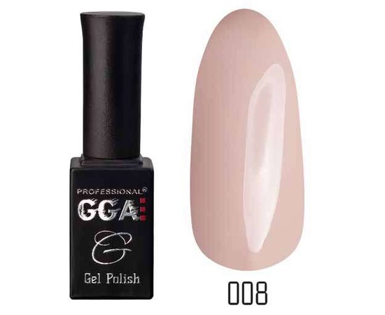 Зображення  Гель-лак для нігтів GGA Professional 10 мл, № 008, Цвет №: 008
