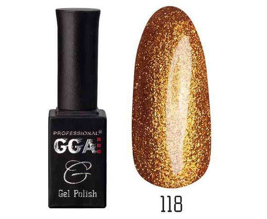 Изображение  Gel polish for nails GGA Professional 10 ml, No. 118, Color No.: 118