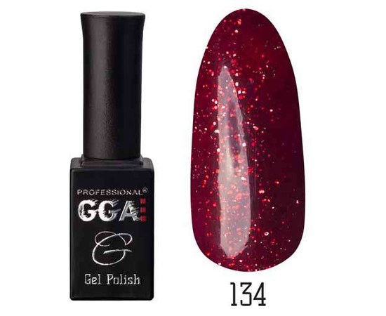 Изображение  Gel polish for nails GGA Professional 10 ml, No. 134, Color No.: 134
