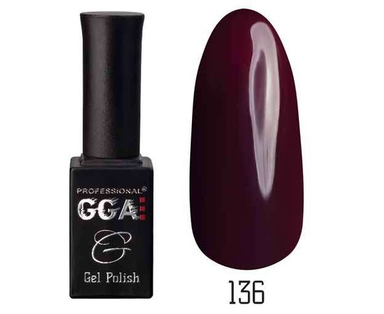 Изображение  Gel polish for nails GGA Professional 10 ml, No. 136, Color No.: 136