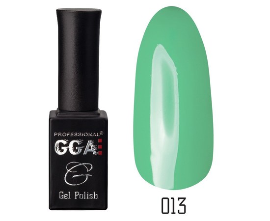 Зображення  Гель-лак для нігтів GGA Professional 10 мл, № 013 PARIS GREEN (М'ятний), Цвет №: 013