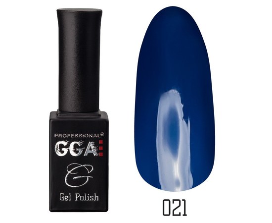 Изображение  Gel polish for nails GGA Professional 10 ml, № 021 DARK BLUE (Dark blue), Color No.: 21