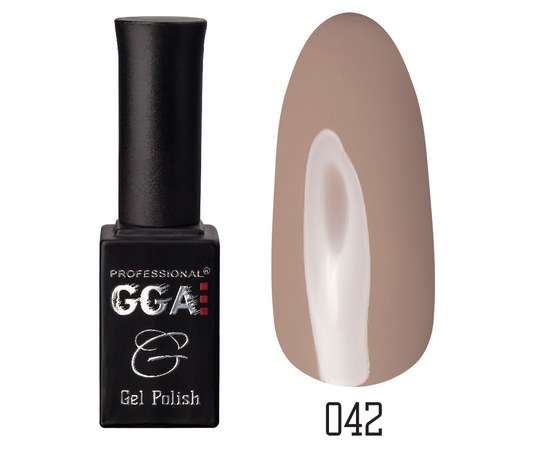 Изображение  Gel polish for nails GGA Professional 10 ml, № 042 KHAKI (Dark beige), Color No.: 42