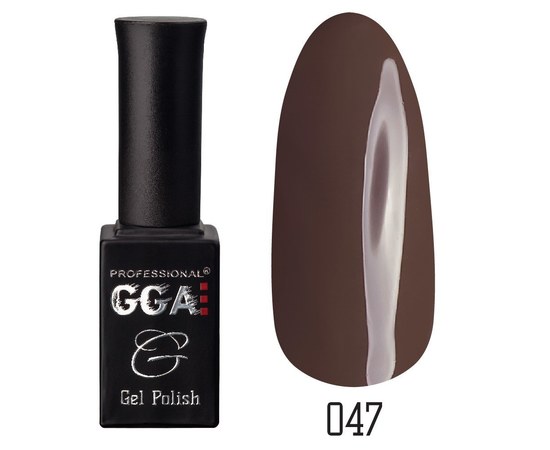 Изображение  Gel polish for nails GGA Professional 10 ml, № 047 FIELD DRAB (Brown), Color No.: 47