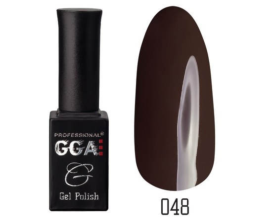 Изображение  Гель-лак для ногтей GGA Professional 10 мл, № 048 COFFEE (Кофейный), Цвет №: 048
