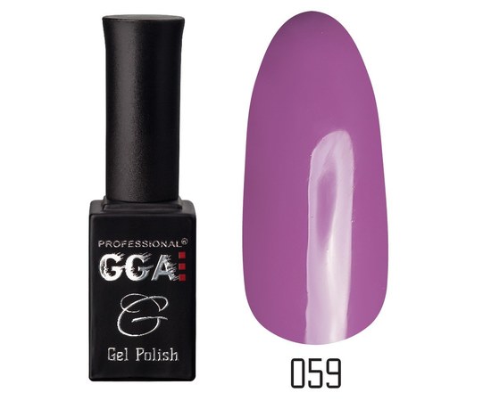 Изображение  Гель-лак для ногтей GGA Professional 10 мл, № 059 ORCHID (Фиолетовый), Цвет №: 059