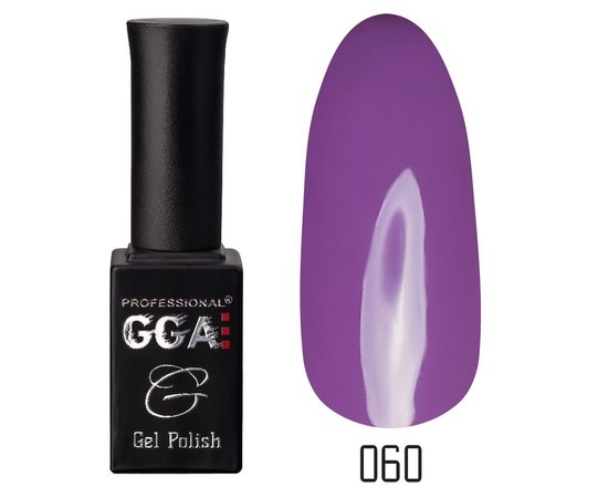 Изображение  Gel polish for nails GGA Professional 10 ml, № 060 AMETHYST (Purple), Color No.: 60
