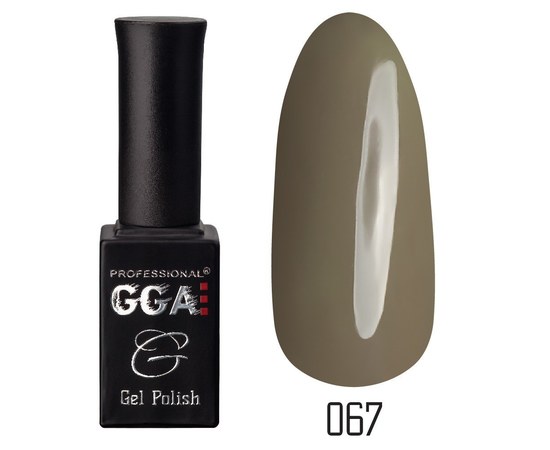 Изображение  Гель-лак для ногтей GGA Professional 10 мл, № 067 CAMBRIDGE BLUE (Серый), Цвет №: 067