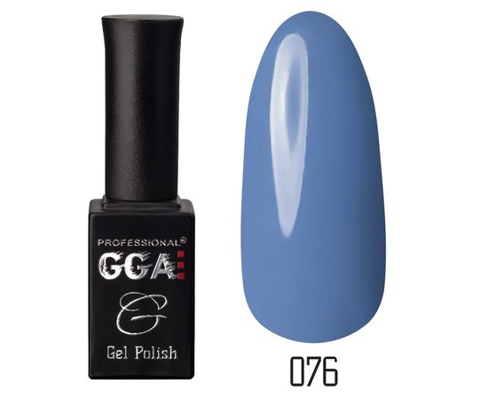 Изображение  Gel polish for nails GGA Professional 10 ml, № 076 Robbin Egg Blue (Blue), Color No.: 76