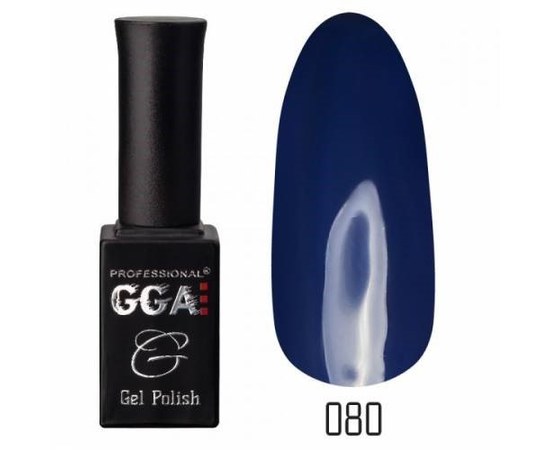 Изображение  Gel polish for nails GGA Professional 10 ml, No. 081 ARSENIC (Blue), Color No.: 81