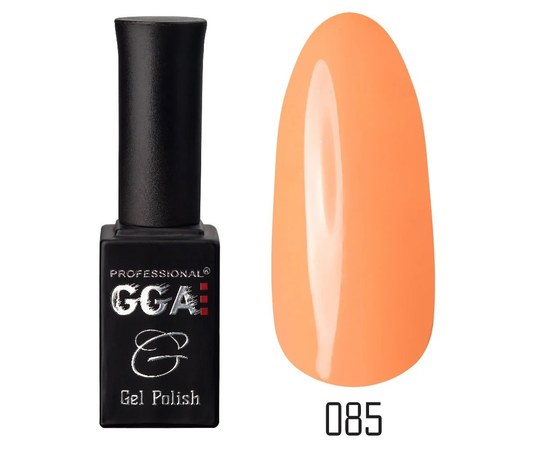 Изображение  Гель-лак для ногтей GGA Professional 10 мл, № 085 Nude Knickers (Телесно-оранжевый), Цвет №: 085