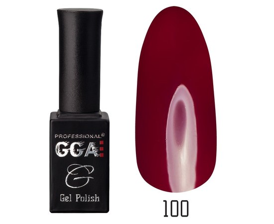 Изображение  Гель-лак для ногтей GGA Professional 10 мл, № 100 INTERNATIONAL ORANGE (Винный), Цвет №: 100