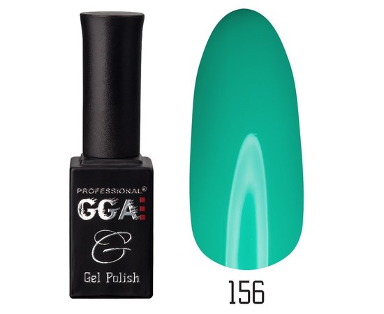 Изображение  Gel polish for nails GGA Professional 10 ml, No. 156 (Light green), Color No.: 156
