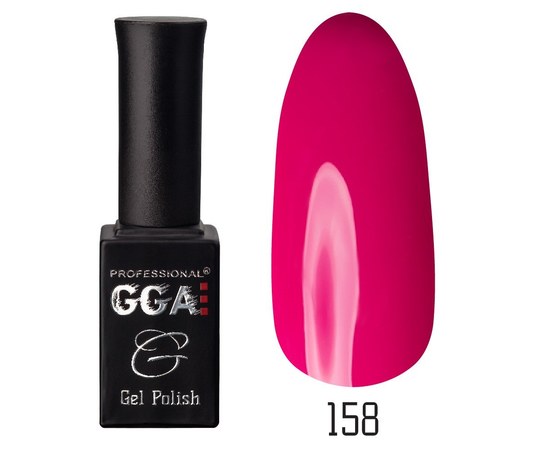 Зображення  Гель-лак для нігтів GGA Professional 10 мл, № 158 (Малиновий), Цвет №: 158